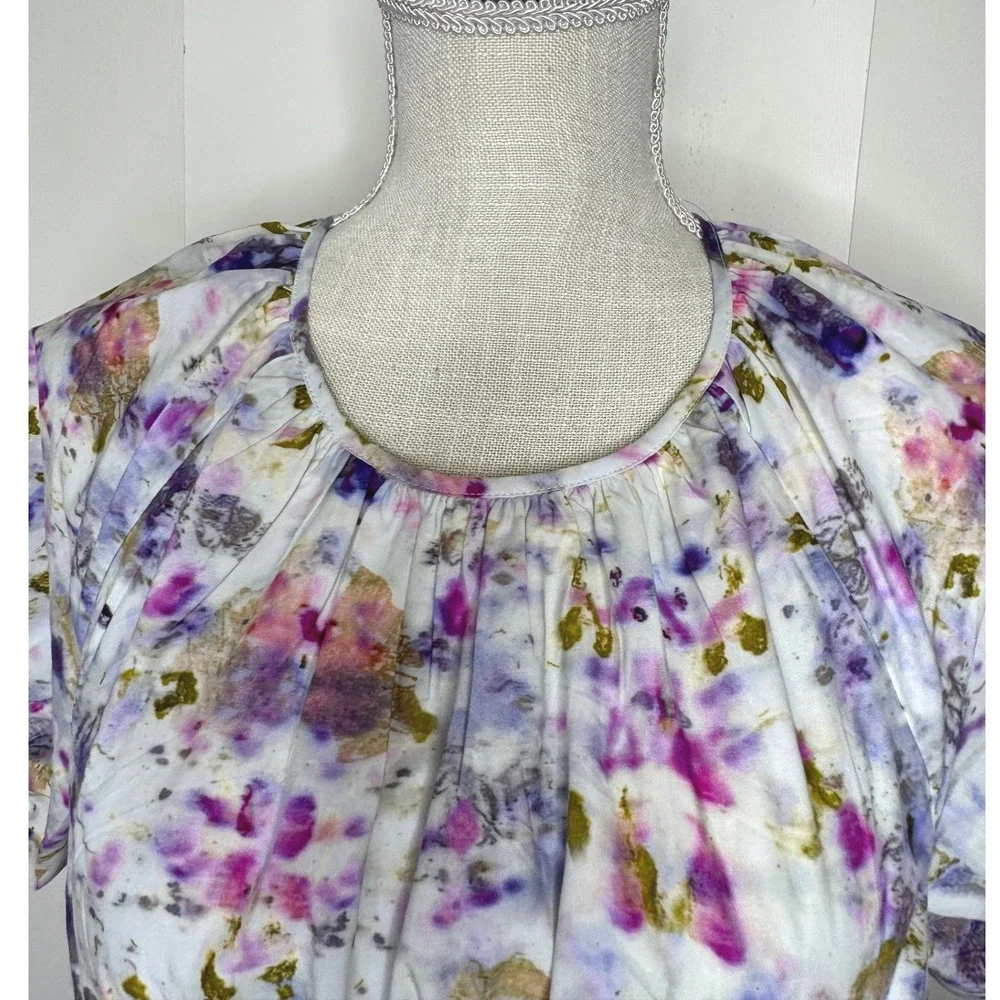 Flora Obscura x J. Crew Side Cut-Out Dress Kaleidoscope 12 NEW